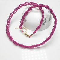 Ins Style Solid Color Crystal Beaded Necklace main image 1