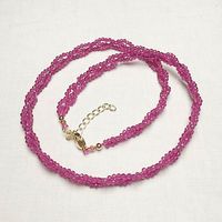 Ins Style Solid Color Crystal Beaded Necklace main image 6