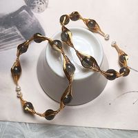 Style Simple Rond Aigue-marine Perle D'eau Douce Patchwork Bracelet main image 3