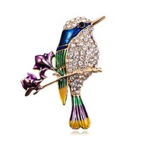 Luxurious Bird Alloy Enamel Inlay Rhinestones Unisex Corsage main image 5