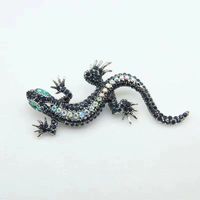 Retro Gecko Legierung Inlay Strasssteine Unisex Broschen sku image 3
