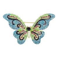 Glamour Papillon Alliage Incruster Strass Unisexe Broches main image 4