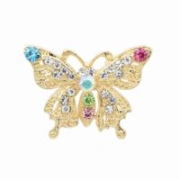 Glamour Papillon Alliage Incruster Strass Unisexe Broches sku image 1