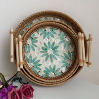 Casual Flower Rattan Shell Storage Basket sku image 44