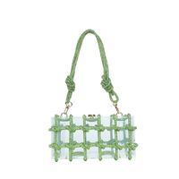 Women's Medium All Seasons Arylic Geometric Streetwear Square Lock Clasp Handbag sku image 4
