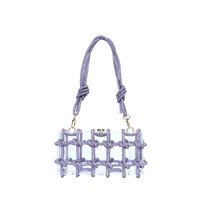 Women's Medium All Seasons Arylic Geometric Streetwear Square Lock Clasp Handbag sku image 3