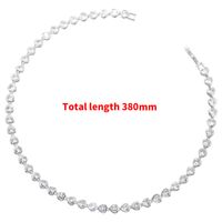 Elegant Glam Luxurious Heart Shape Brass Plating Inlay Zircon 18k Gold Plated Bracelets Necklace main image 6
