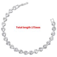 Elegant Glam Luxurious Heart Shape Brass Plating Inlay Zircon 18k Gold Plated Bracelets Necklace main image 7