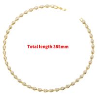 Elegant Glam Water Droplets Brass Plating Inlay Zircon 18k Gold Plated Bracelets Necklace sku image 4