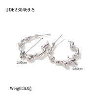 1 Pair Ins Style Simple Style Solid Color Irregular Plating Stainless Steel Ear Studs sku image 1