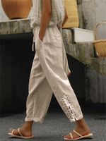 Women'S Daily Casual Solid Color Full Length Patchwork Casual Pants main image 4