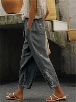 Women'S Daily Casual Solid Color Full Length Patchwork Casual Pants main image 2