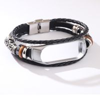 Suitable For  3-4 Generation Bracelet Strap Metal Frame Ethnic Leather Watch Strap sku image 13