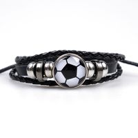 Sports Football Leather Men's Bracelets sku image 1