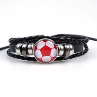 Sports Football Leather Men's Bracelets sku image 3