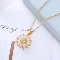 Copper Vintage Style Plating Inlay Flower Artificial Crystal Necklace Earrings Rings main image 3