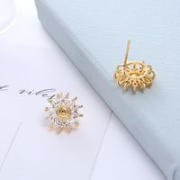 Copper Vintage Style Plating Inlay Flower Artificial Crystal Necklace Earrings Rings main image 2