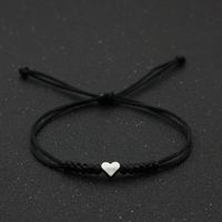 Simple Style Heart Shape Rope Copper Unisex Bracelets sku image 1