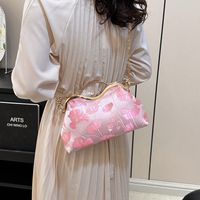 White Grey Pink Cloth Flower Butterfly Evening Bags main image 4