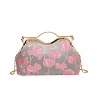 White Grey Pink Cloth Flower Butterfly Evening Bags sku image 3