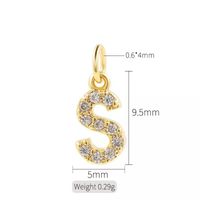 Simple Style Letter Copper Plating Inlay Zircon Charms Jewelry Accessories sku image 19