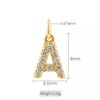 Simple Style Letter Copper Plating Inlay Zircon Charms Jewelry Accessories sku image 1