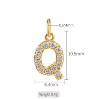 Simple Style Letter Copper Plating Inlay Zircon Charms Jewelry Accessories sku image 17