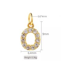 Simple Style Letter Copper Plating Inlay Zircon Charms Jewelry Accessories sku image 15