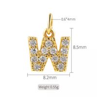 Simple Style Letter Copper Plating Inlay Zircon Charms Jewelry Accessories sku image 23