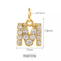 Simple Style Letter Copper Plating Inlay Zircon Charms Jewelry Accessories sku image 13