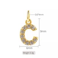 Simple Style Letter Copper Plating Inlay Zircon Charms Jewelry Accessories sku image 3