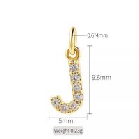 Simple Style Letter Copper Plating Inlay Zircon Charms Jewelry Accessories sku image 10