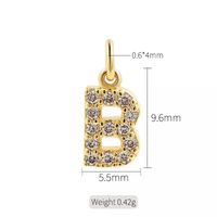 Simple Style Letter Copper Plating Inlay Zircon Charms Jewelry Accessories sku image 2