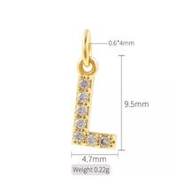 Simple Style Letter Copper Plating Inlay Zircon Charms Jewelry Accessories sku image 12
