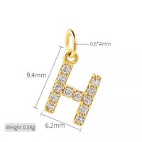Simple Style Letter Copper Plating Inlay Zircon Charms Jewelry Accessories sku image 8