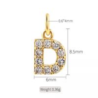 Simple Style Letter Copper Plating Inlay Zircon Charms Jewelry Accessories sku image 4