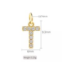 Simple Style Letter Copper Plating Inlay Zircon Charms Jewelry Accessories sku image 20