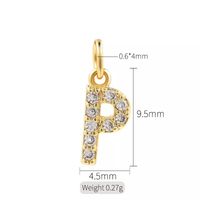 Simple Style Letter Copper Plating Inlay Zircon Charms Jewelry Accessories sku image 16