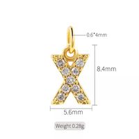 Simple Style Letter Copper Plating Inlay Zircon Charms Jewelry Accessories sku image 24