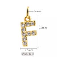 Simple Style Letter Copper Plating Inlay Zircon Charms Jewelry Accessories sku image 6