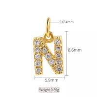 Simple Style Letter Copper Plating Inlay Zircon Charms Jewelry Accessories sku image 14