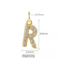 Simple Style Letter Copper Plating Inlay Zircon Charms Jewelry Accessories sku image 18