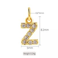 Simple Style Letter Copper Plating Inlay Zircon Charms Jewelry Accessories sku image 26