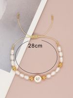 Elegant Cross Star Heart Shape Freshwater Pearl Brass Bracelets main image 2