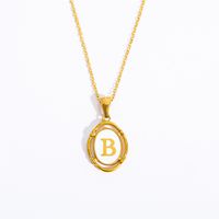 Lady Commute Letter Titanium Steel Plating Gold Plated Necklace sku image 2