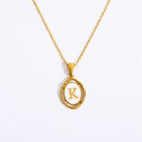 Lady Commute Letter Titanium Steel Plating Gold Plated Necklace sku image 10