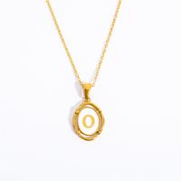 Lady Commute Letter Titanium Steel Plating Gold Plated Necklace sku image 14