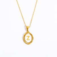 Lady Commute Letter Titanium Steel Plating Gold Plated Necklace sku image 25