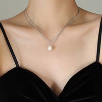 Double Chain Freshwater Pearl Necklace sku image 1