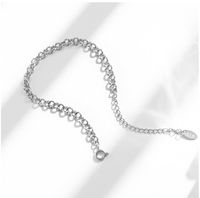 Fashion Tide Round Heart Sleeve Titanium Steel Twist Piece Ring Necklace Bracelet Clavicle Chain Set sku image 6